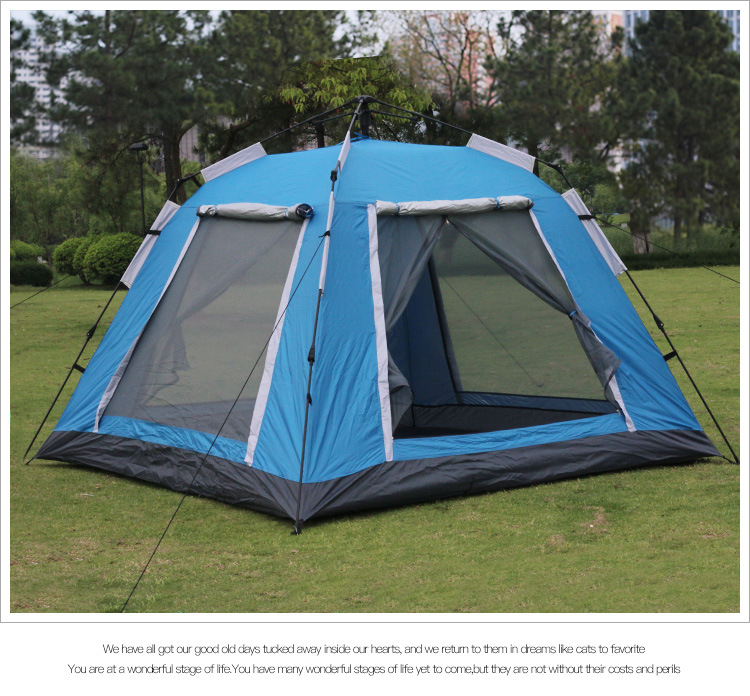 Cheap Goat Tents 4 5 people automatic spring quick opening tent New large space thickening rainstorm outdoor camping camping tent home   
